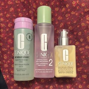 Clinique Skincare Essentials Set - Green, Purple, Yellow